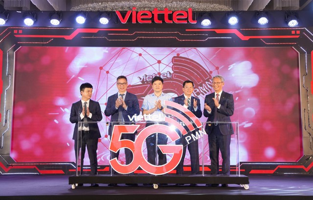 Tập đoàn Viettel công bố thử nghiệm thành công dịch vụ mạng di động 5G dùng riêng cho nhà máy Pegatron tại Hải Phòng - Ảnh: VGP/HM